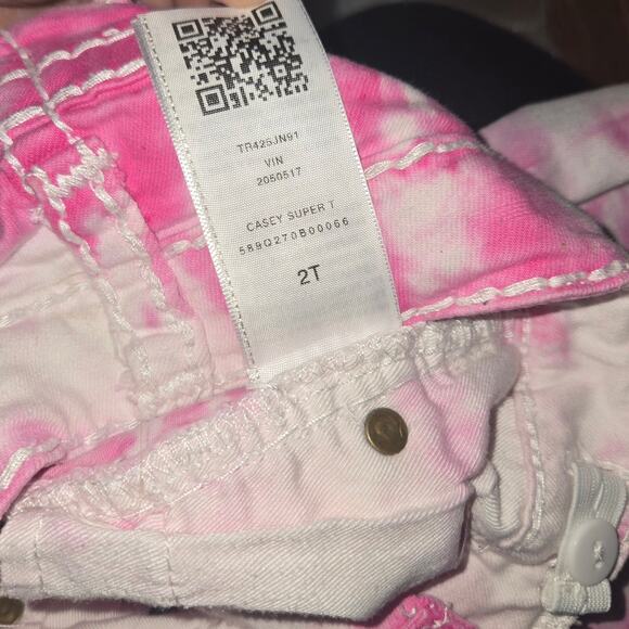 True Religion Girls Pink Tie Dye Casey Super T Jeans 2T - Picture 8 of 11